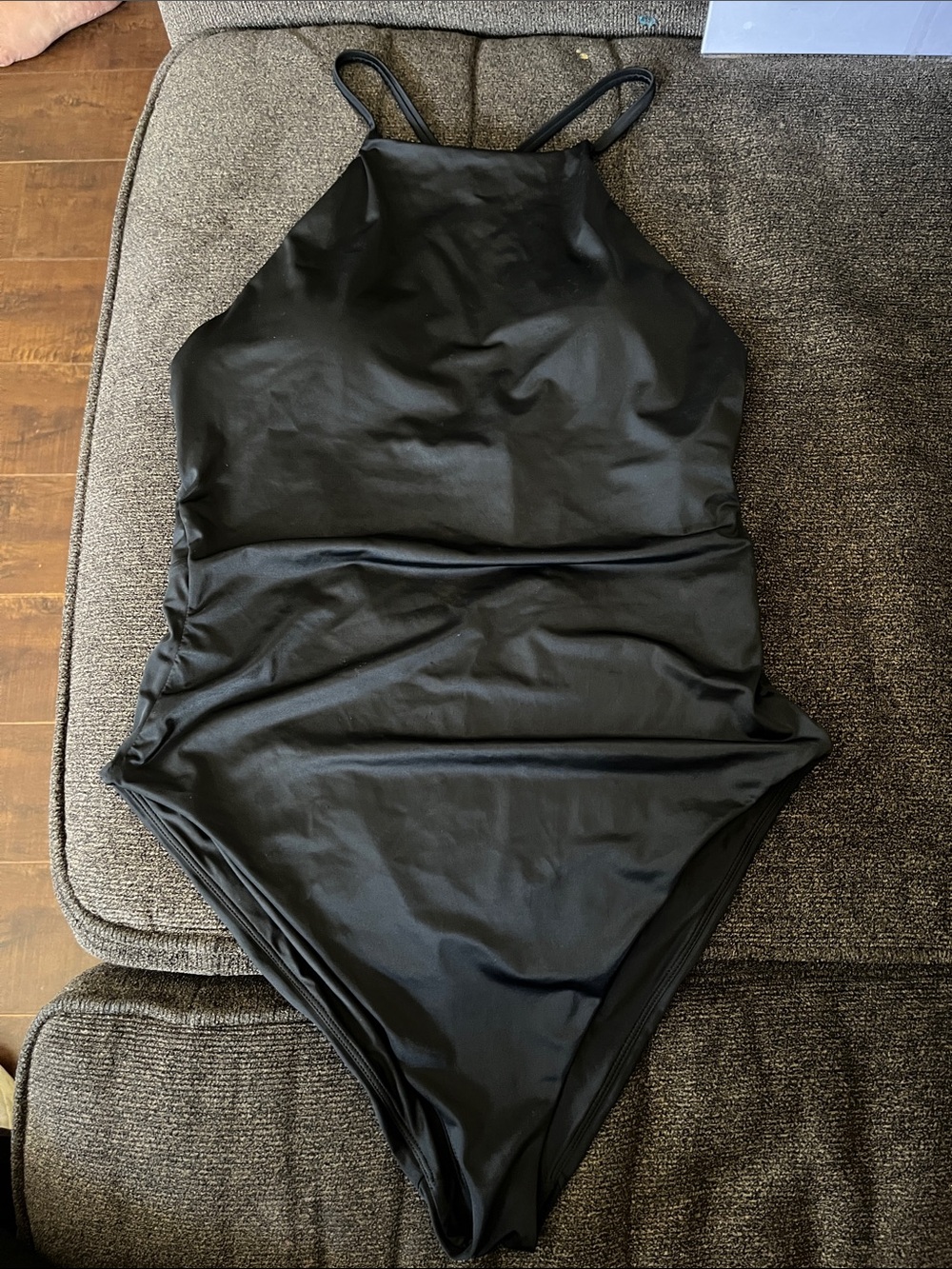 Andie High Neck One piece swimsuit in black